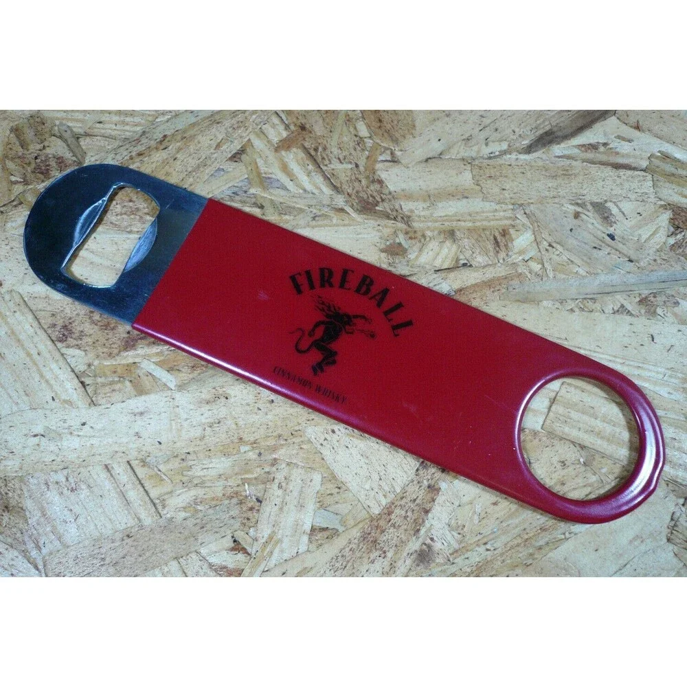 Fireball Cinnamon Whisky Red Bottle Opener Wrench Style Bartender Pocket Tool